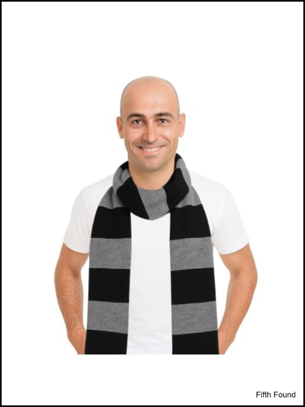 Men's Long Striped Winter Scarf Classic Soft Warm